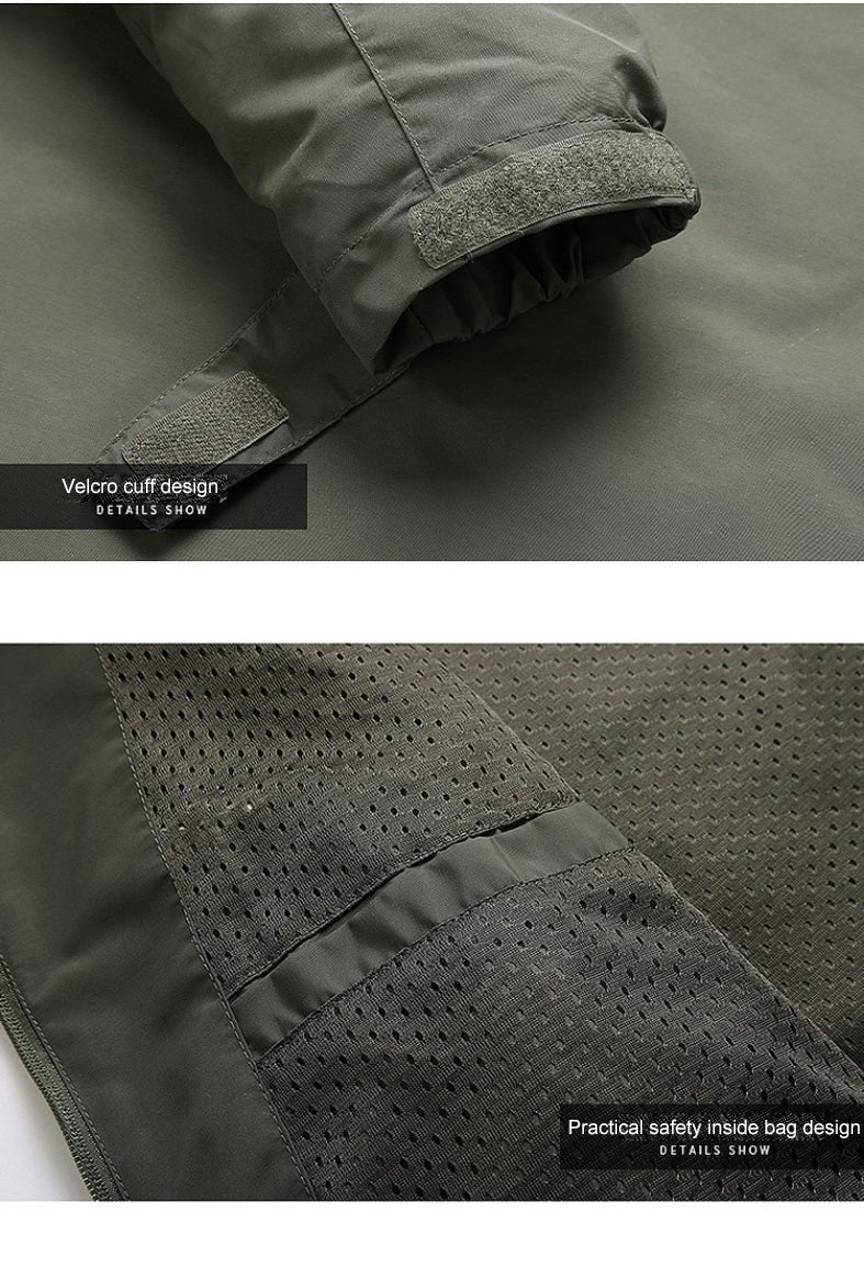 Softshell Jacke - Herren Kapuzenjacke Wasserdicht Outdoor Winddicht Jacke-HauteBerlin