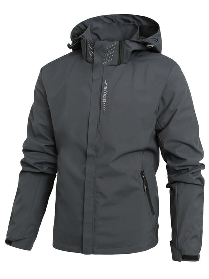 Softshelljacke | Mit Kapuze | Winddicht | Outdoorjacke | Herrenjacke-HauteBerlin