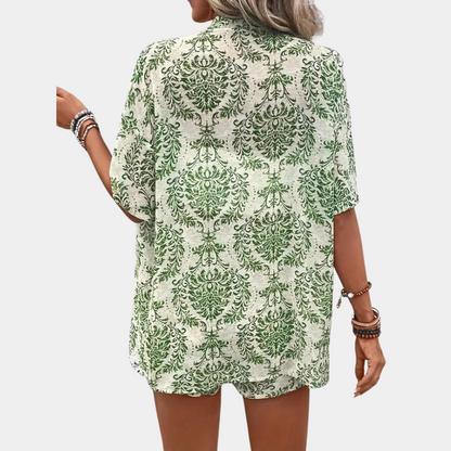 Sommer-Set für Damen – Set aus luftiger Kimono-Bluse und Shorts-HauteBerlin