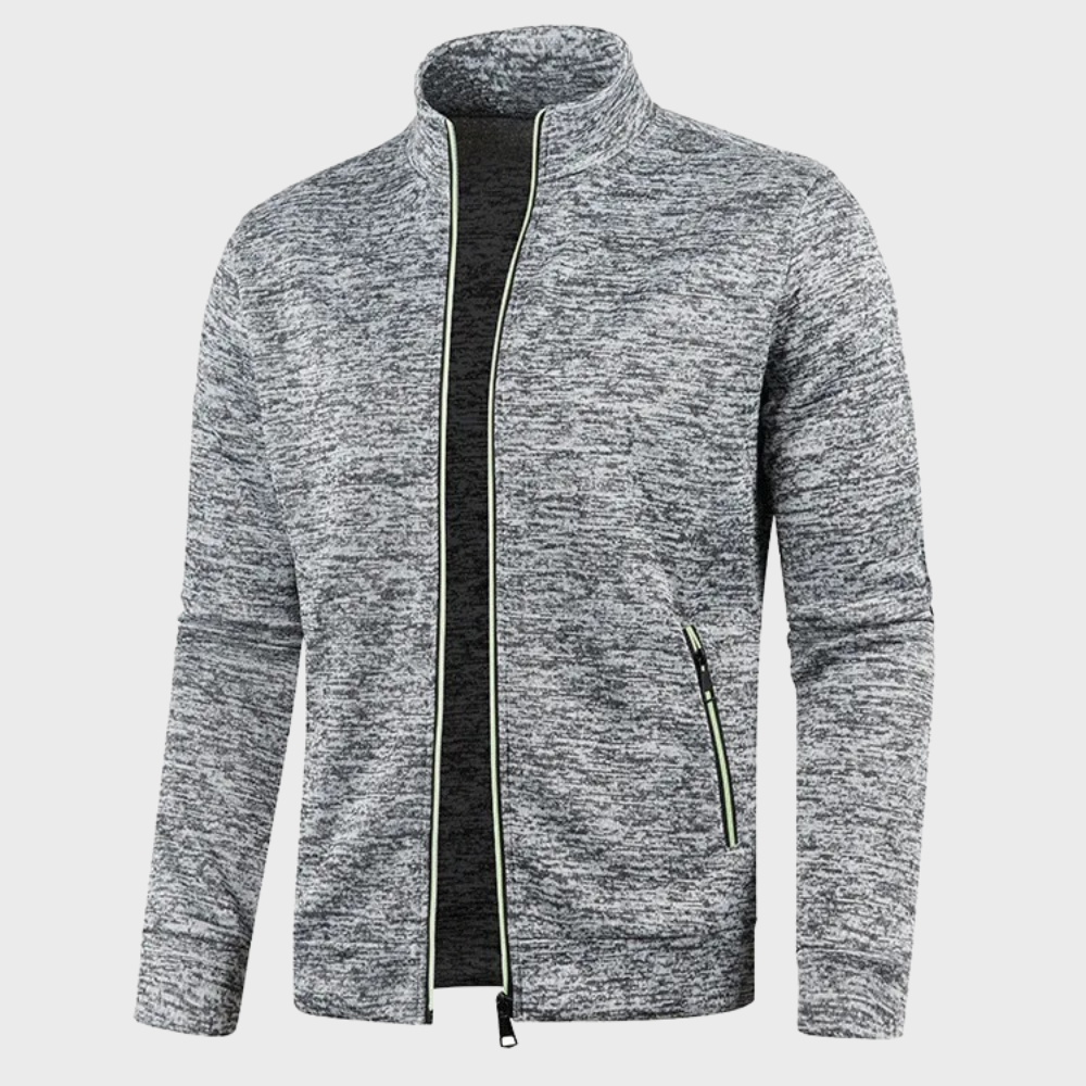 Sommer Strickjacke | Lässig | Reißverschlusstaschen | Sweatshirt mit Reißverschluss | Herrenjacke-HauteBerlin