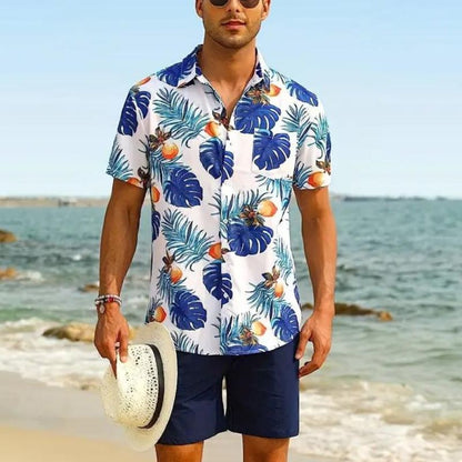 Sommerhemd - Kurzarm - Button-Up - Hawaiihemd - Herrenhemden-HauteBerlin