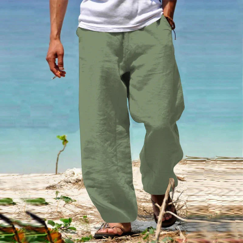 Sommerhosen | Lose Passform | Gerades Bein | Leinenhosen | Herrenhosen-HauteBerlin