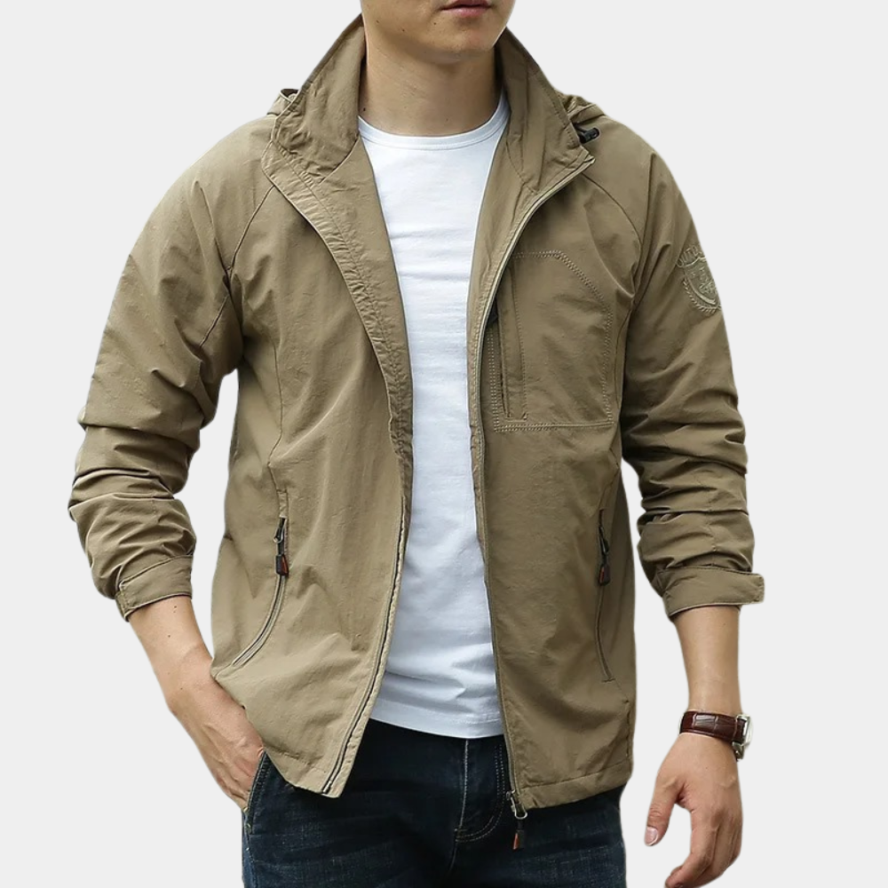 Sommerjacke | Leicht | Mit Kapuze | Cargo-Jacke | Herrenjacke-HauteBerlin