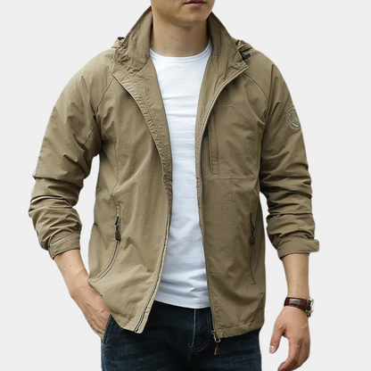 Sommerjacke – Leichte Cargo-Jacke mit Kapuze für Männer-HauteBerlin
