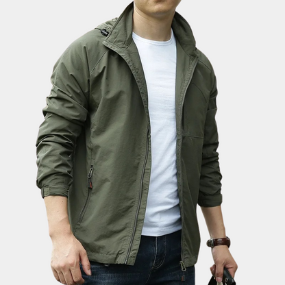 Sommerjacke – dünne, winddichte Herren-Funktionsjacke mit Kapuze-HauteBerlin