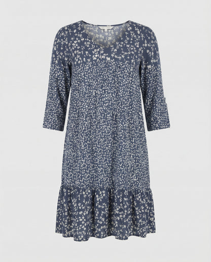 Sommerkleid – lockere Passform – Viertelärmel – Blumenkleid – Freizeitkleid-HauteBerlin