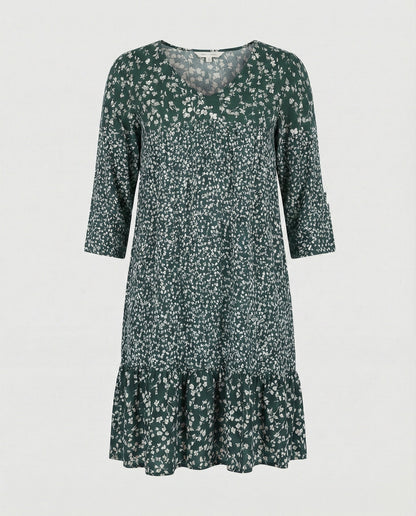 Sommerkleid – lockere Passform – Viertelärmel – Blumenkleid – Freizeitkleid-HauteBerlin
