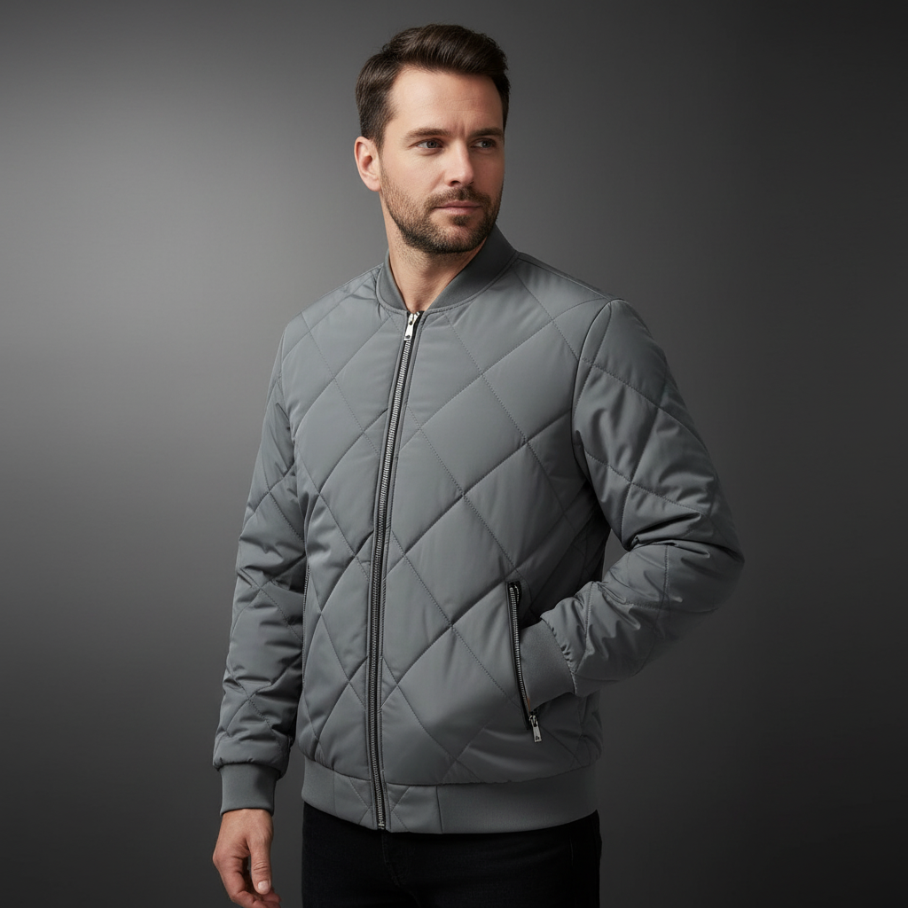 Steppjacke – Herrenjacke mit Fleecefutter für den Winter-HauteBerlin