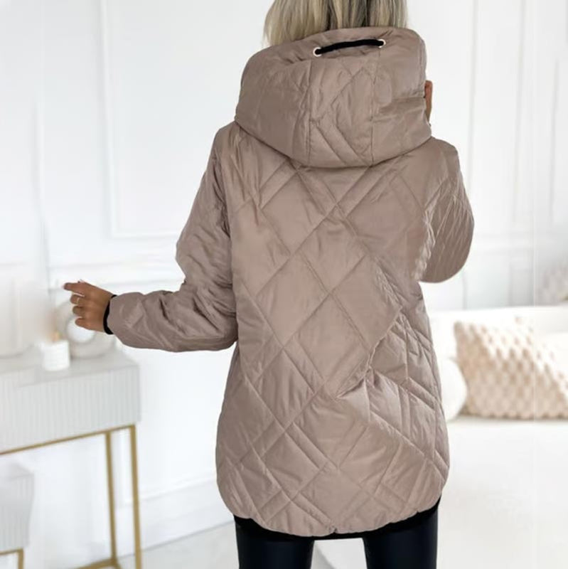 Steppjacke - Kapuze - wattiert - Jacke in Übergröße - Winterjacke für Frauen-HauteBerlin