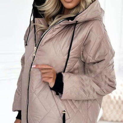 Steppjacke - Kapuze - wattiert - Jacke in Übergröße - Winterjacke für Frauen-HauteBerlin