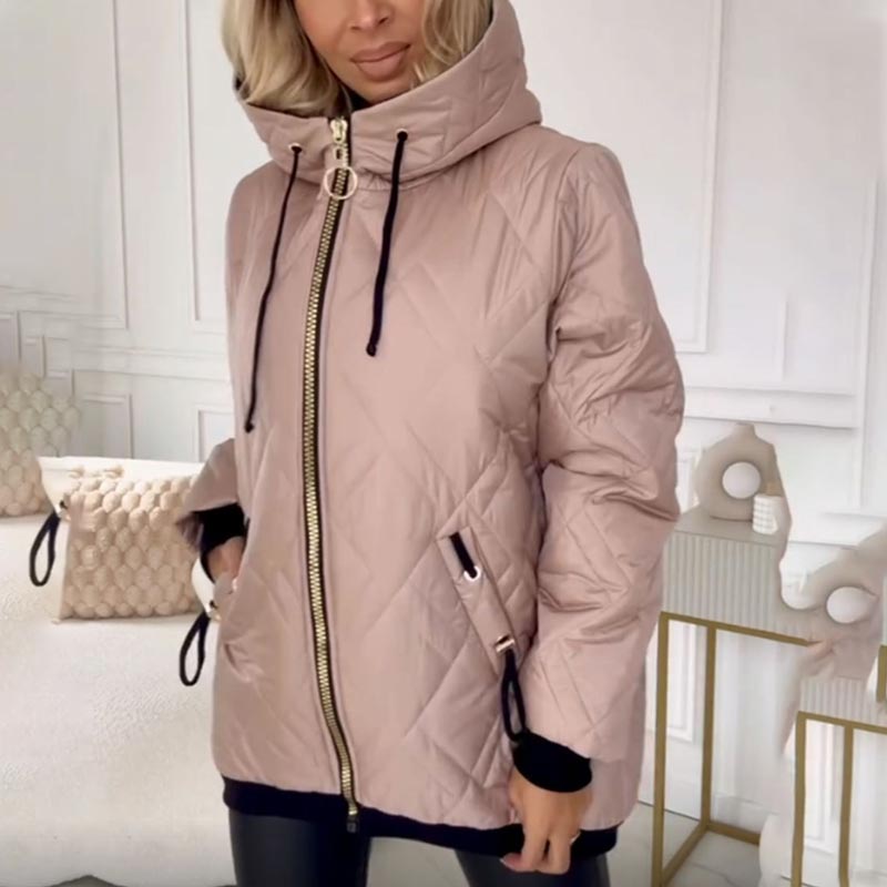 Steppjacke - Kapuze - wattiert - Jacke in Übergröße - Winterjacke für Frauen-HauteBerlin