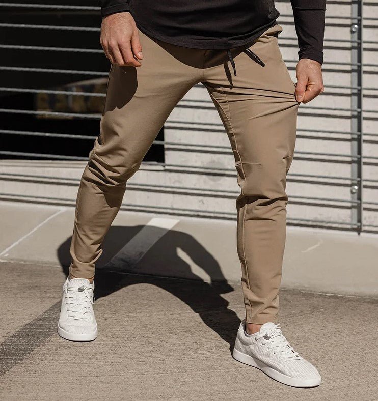 Stretch Broek - Heren Casual Elastische Taille Skinny Broek-HauteBerlin
