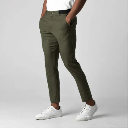 Stretch Broek - Heren Casual Elastische Taille Skinny Broek-HauteBerlin