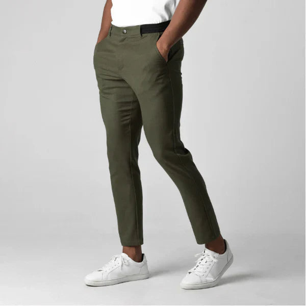 Stretch Broek - Heren Casual Elastische Taille Skinny Broek-HauteBerlin