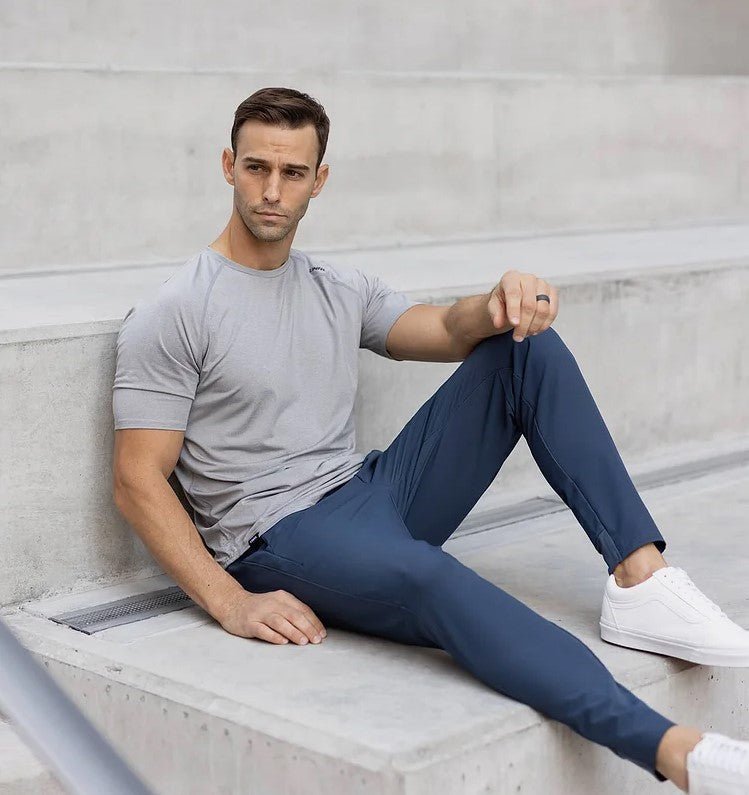 Stretch Broek - Heren Casual Elastische Taille Skinny Broek-HauteBerlin