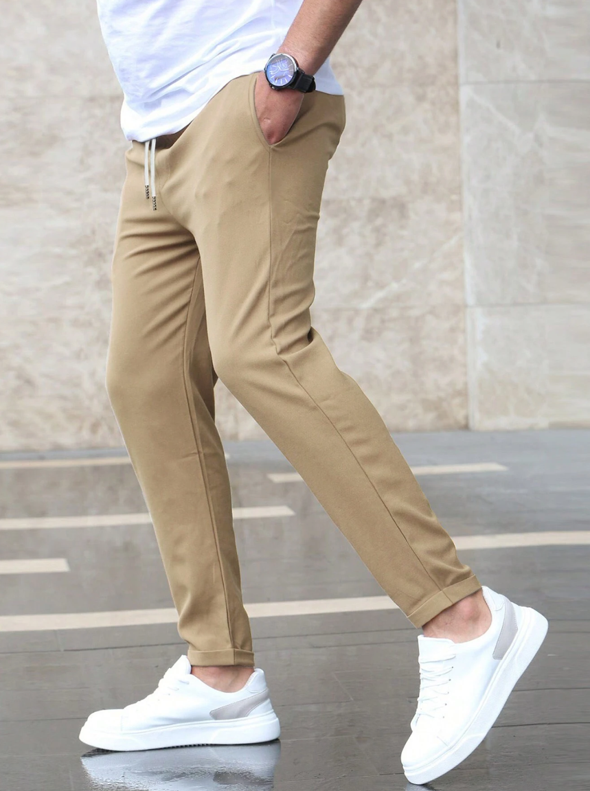 Stretch-Hose – Bequem – Kordelzug – Stretch-Chinohose – Herrenhose-HauteBerlin