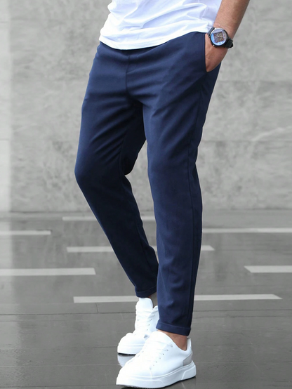 Stretch-Hose – Bequem – Kordelzug – Stretch-Chinohose – Herrenhose-HauteBerlin