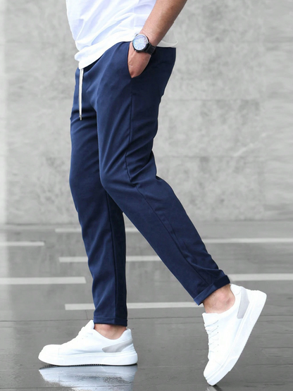 Stretch-Hose – Bequem – Kordelzug – Stretch-Chinohose – Herrenhose-HauteBerlin