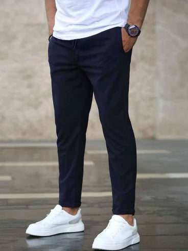 Stretch-Hose – Bequem – Kordelzug – Stretch-Chinohose – Herrenhose-HauteBerlin