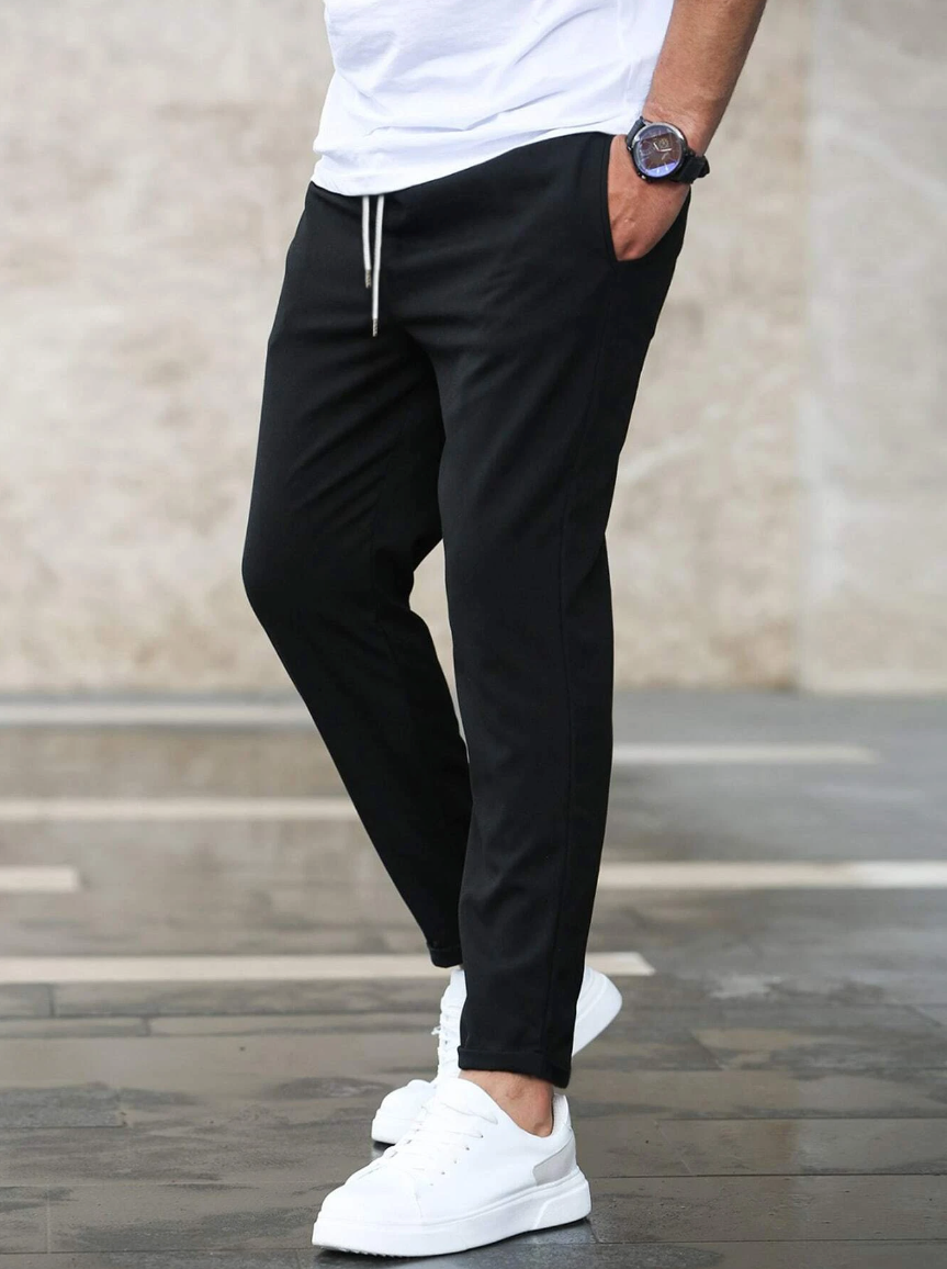 Stretch-Hose – Bequem – Kordelzug – Stretch-Chinohose – Herrenhose-HauteBerlin