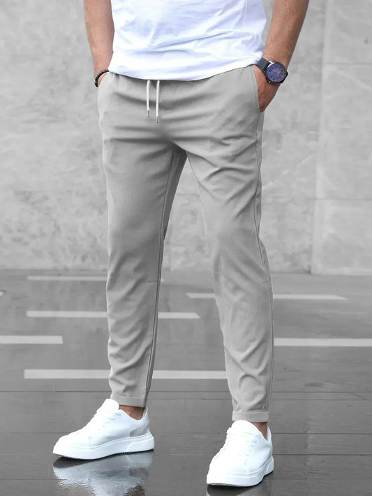 Stretch-Hose – Bequem – Kordelzug – Stretch-Chinohose – Herrenhose-HauteBerlin