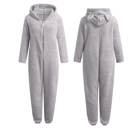 Strick-Strampler | Mit Kapuze | Mit Reißverschluss | Strampler für Erwachsene | Loungewear-HauteBerlin