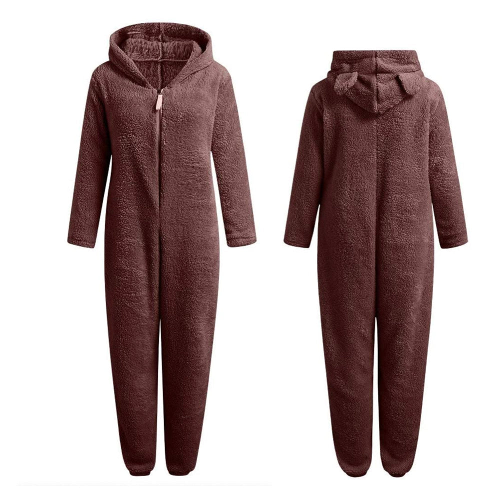 Strick-Strampler | Mit Kapuze | Mit Reißverschluss | Strampler für Erwachsene | Loungewear-HauteBerlin