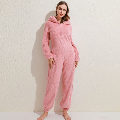 Strick-Strampler | Mit Kapuze | Mit Reißverschluss | Strampler für Erwachsene | Loungewear-HauteBerlin