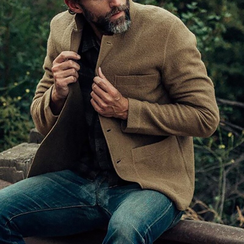 Strickjacke – Wolljacke für Herren mit Knöpfen und Taschen-HauteBerlin