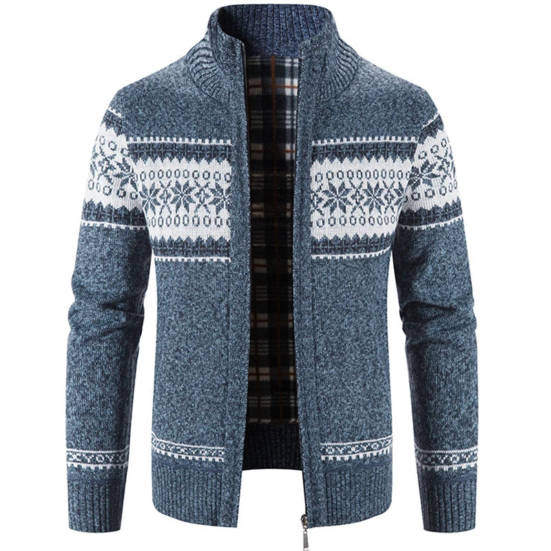 Strickjacke - Zip-Up - Winter - Strickjacke Pullover - Herren Strickjacke-HauteBerlin