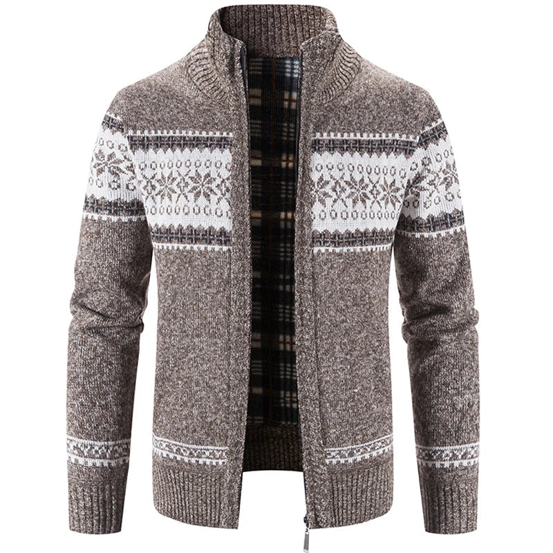 Strickjacke - Zip-Up - Winter - Strickjacke Pullover - Herren Strickjacke-HauteBerlin