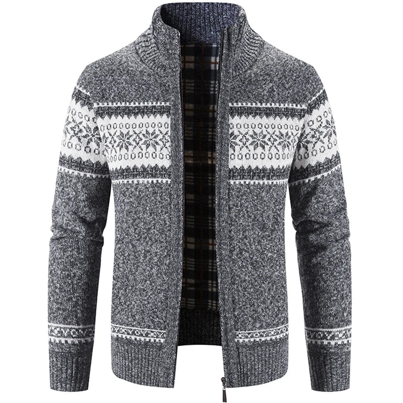 Strickjacke - Zip-Up - Winter - Strickjacke Pullover - Herren Strickjacke-HauteBerlin