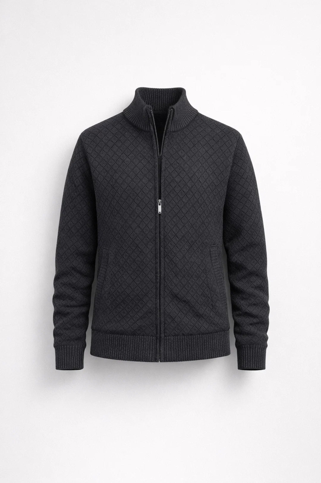 Strickjacke mit Reißverschluss – Strickjacke mit durchgehendem Reißverschluss für Männer-HauteBerlin