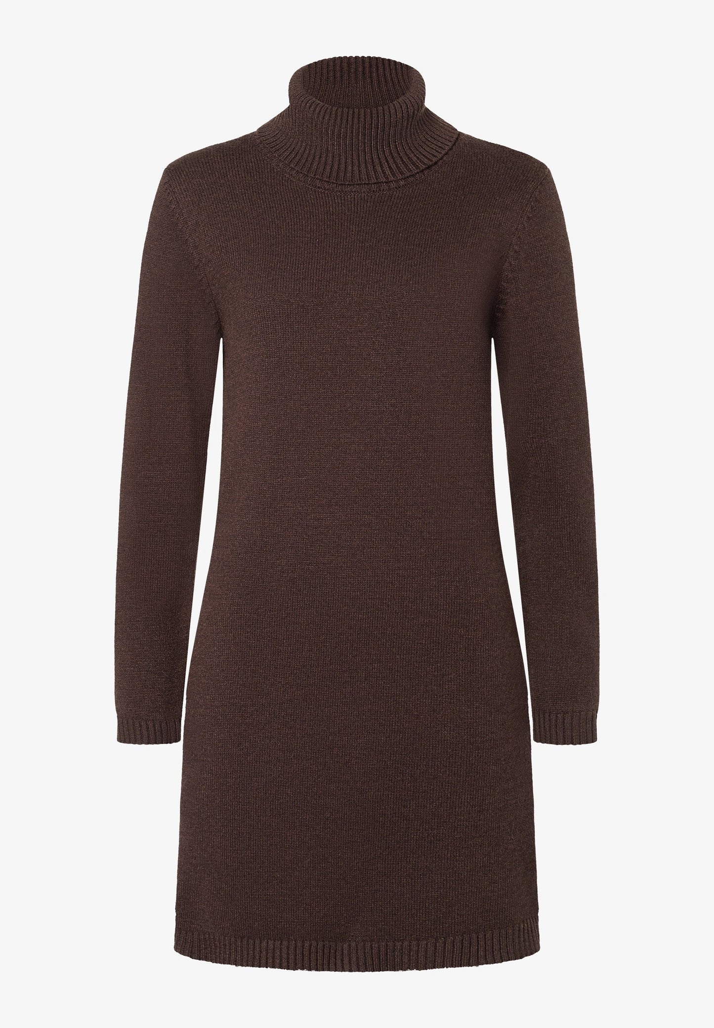 Strickkleid – Damen-Mini-Pulloverkleid mit Rollkragen-HauteBerlin