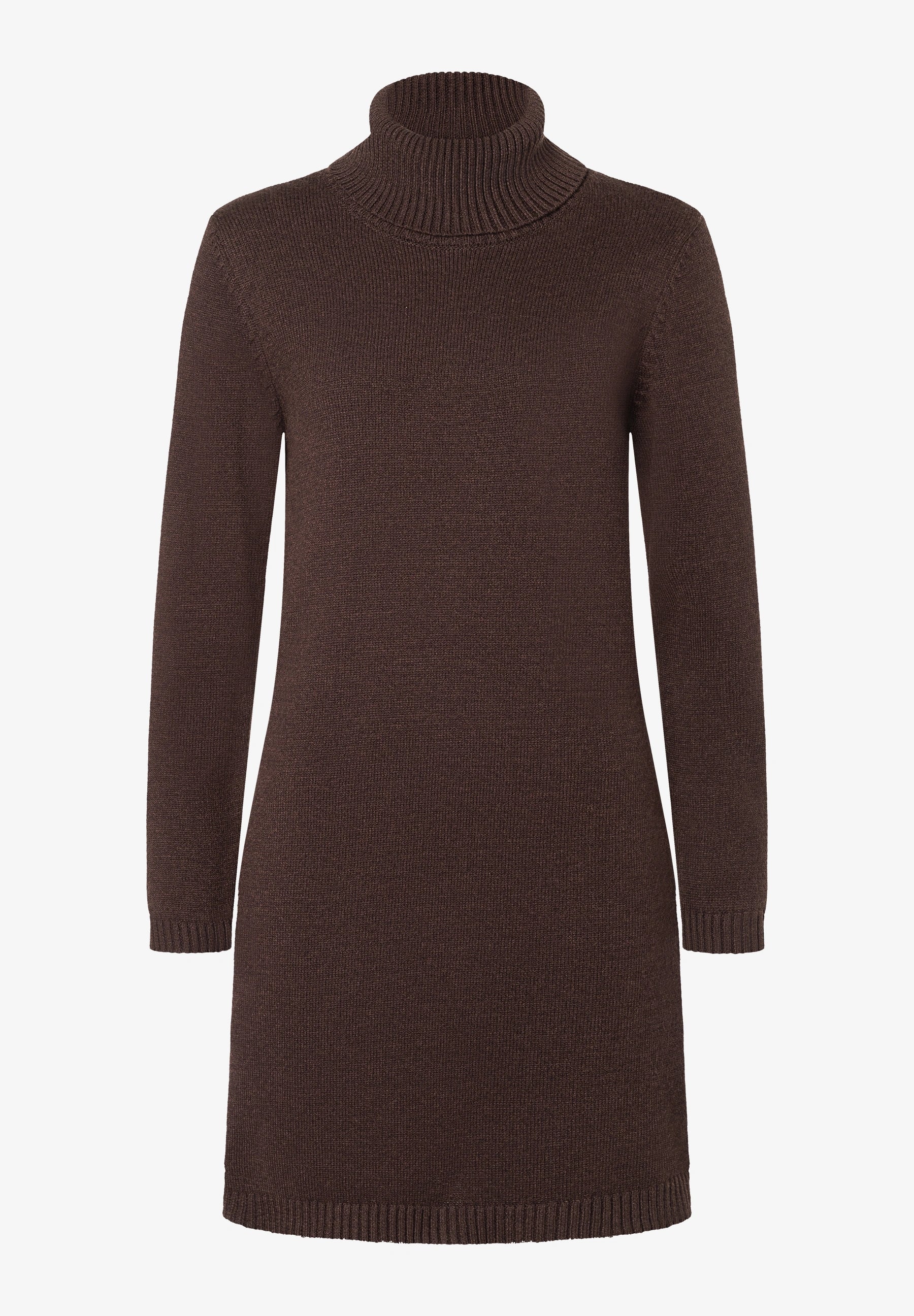Strickkleid – Damen-Mini-Pulloverkleid mit Rollkragen-HauteBerlin