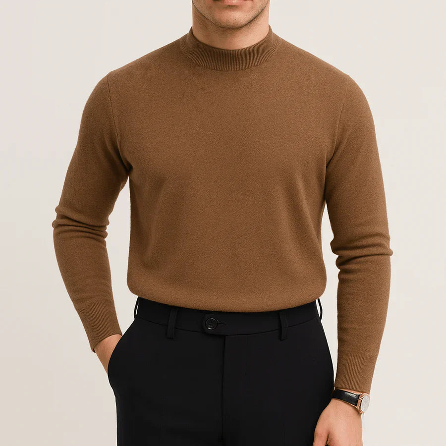 Strickpullover | Einfarbig | Rundhalsausschnitt | Feinstrickpullover | Herrenpullover-HauteBerlin