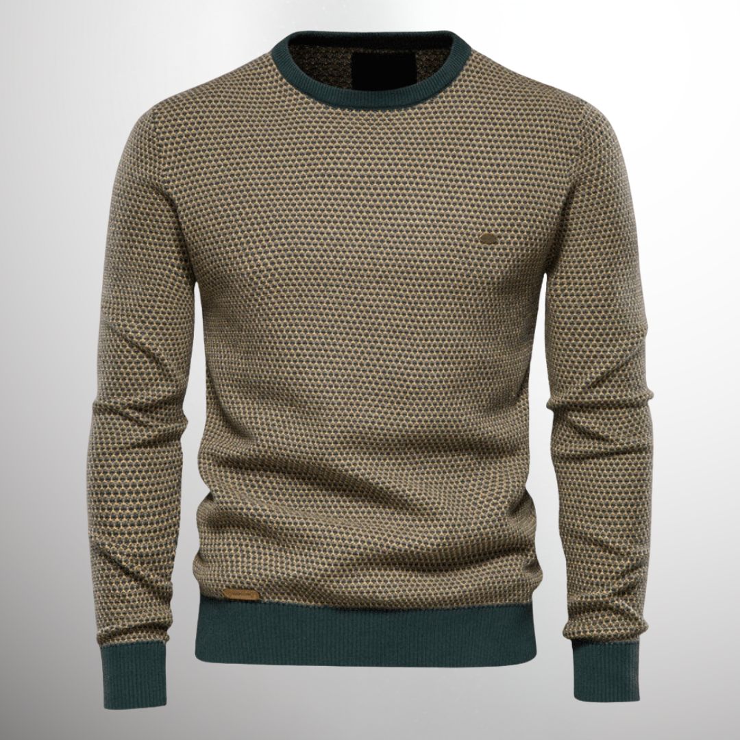 Strickpullover | Langarm | Rundhalsausschnitt | Pullover | Herrenshirt-HauteBerlin