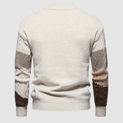 Strickpullover | Rundhalsausschnitt | Zopfmuster | Pullover | Herrenpullover-HauteBerlin