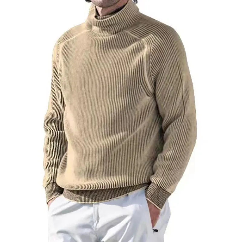 Strickpullover – Warmer Rollkragenpullover für Männer aus Rippstrick-HauteBerlin
