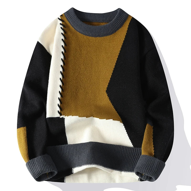 Strickpullover | Winter | Rundhalsausschnitt | Grobstrickpullover | Herren-Strickwaren-HauteBerlin