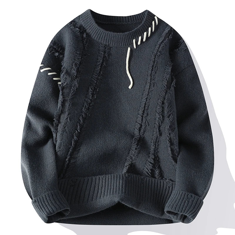 Strickpullover | Winter | Rundhalsausschnitt | Grobstrickpullover | Herren-Strickwaren-HauteBerlin
