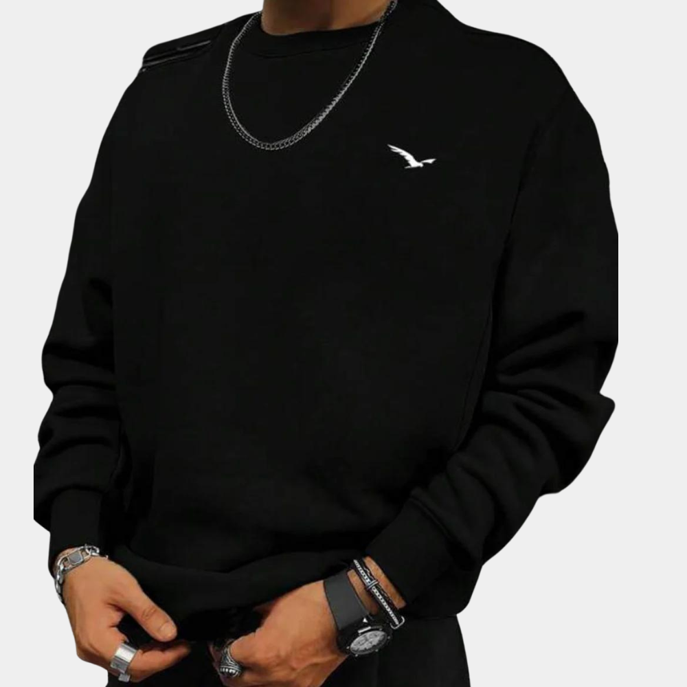 Sweatshirt – Bequem – Rundhalsausschnitt – Pullover – Herrenbekleidung-HauteBerlin