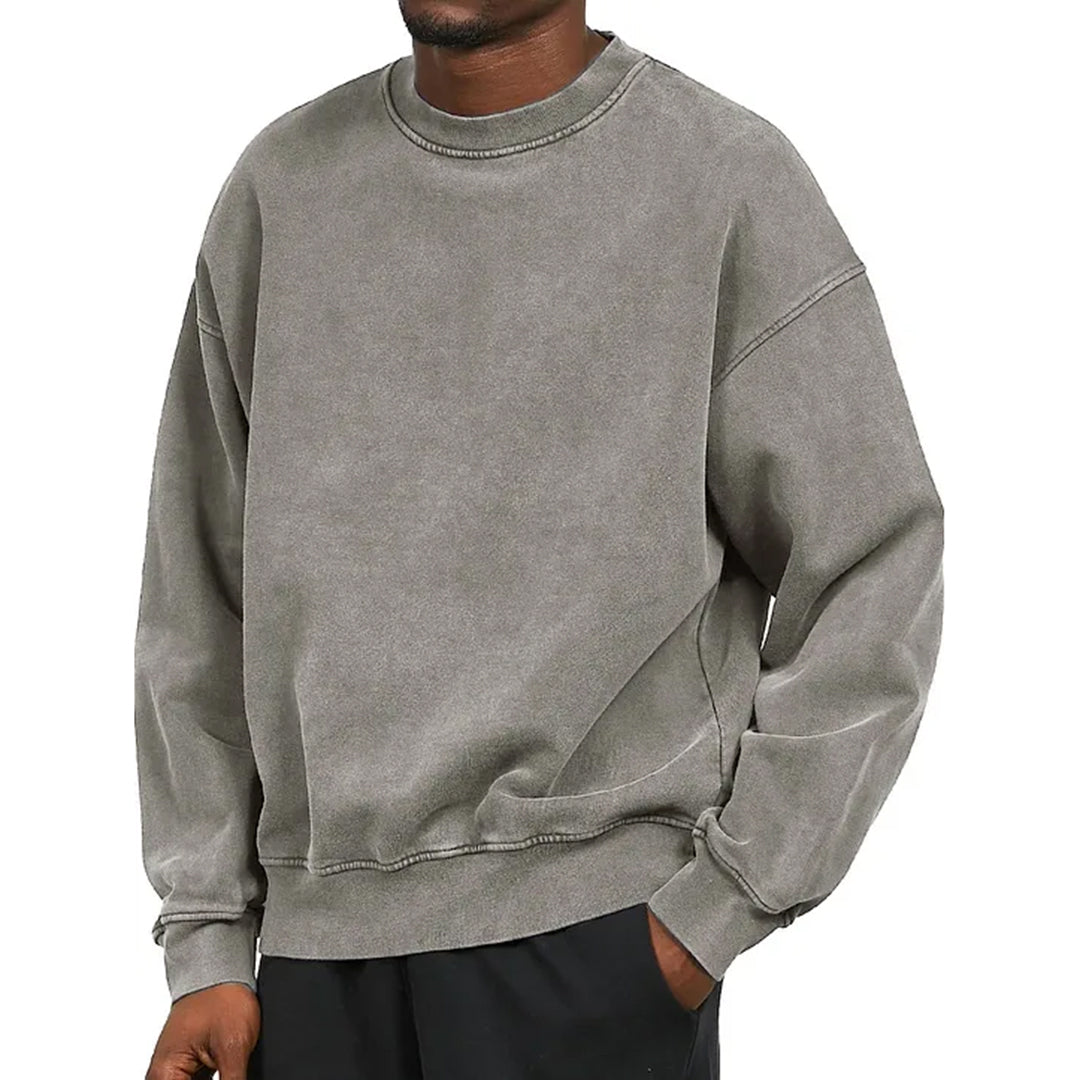 Sweatshirt - Schlichter, bequemer Rundhals-Pullover für Männer-HauteBerlin