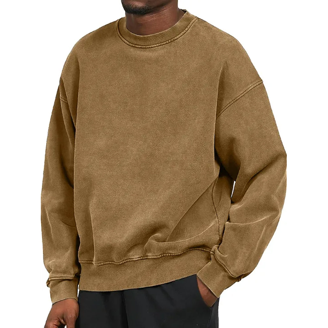 Sweatshirt - Schlichter, bequemer Rundhals-Pullover für Männer-HauteBerlin