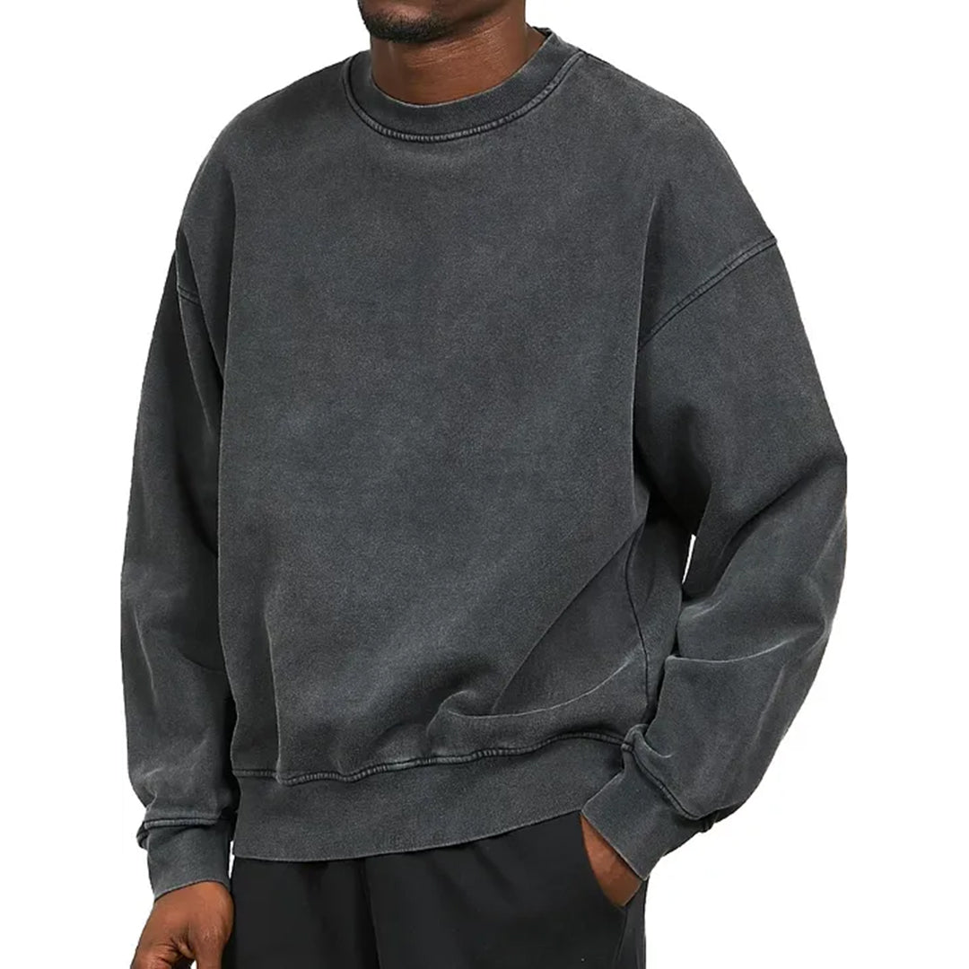 Sweatshirt - Schlichter, bequemer Rundhals-Pullover für Männer-HauteBerlin