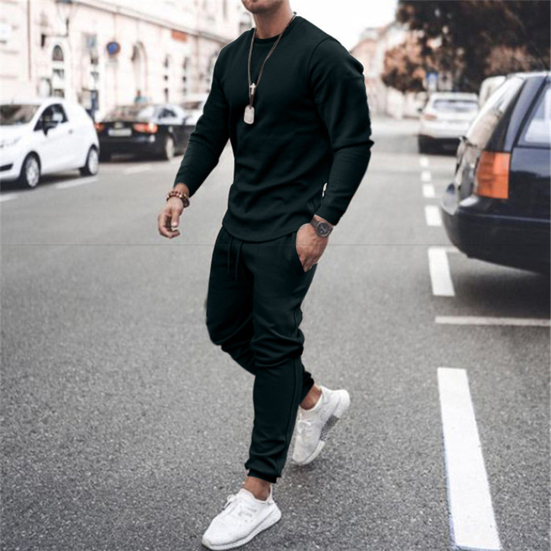 Sweatshirt und Jogger Set | Casual | Trainingsanzug | Zweiteiliges Set | Herrenbekleidung-HauteBerlin