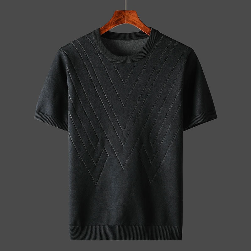 T-Shirt | Kaschmir | Lockere Passform | Rundhalsausschnitt T-Shirt | T-Shirts für Herren-HauteBerlin
