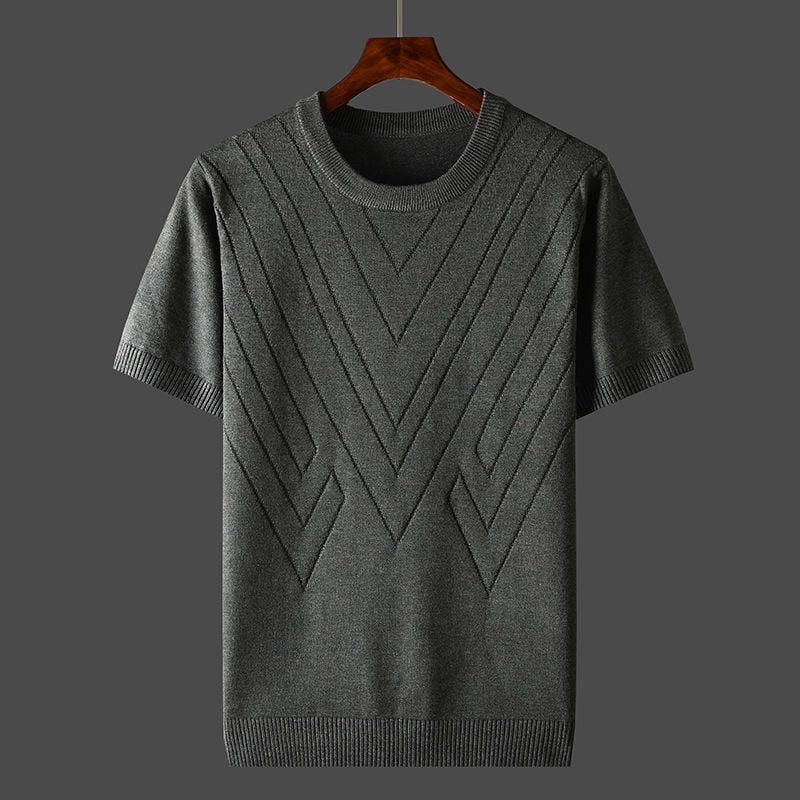 T-Shirt | Kaschmir | Lockere Passform | Rundhalsausschnitt T-Shirt | T-Shirts für Herren-HauteBerlin