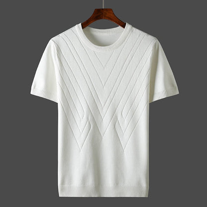 T-Shirt | Kaschmir | Lockere Passform | Rundhalsausschnitt T-Shirt | T-Shirts für Herren-HauteBerlin