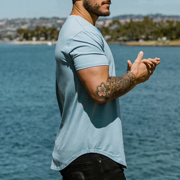 T-Shirt | Kurzarm | Rundhalsausschnitt | Slim-Fit-T-Shirts | Herren-T-Shirts-HauteBerlin